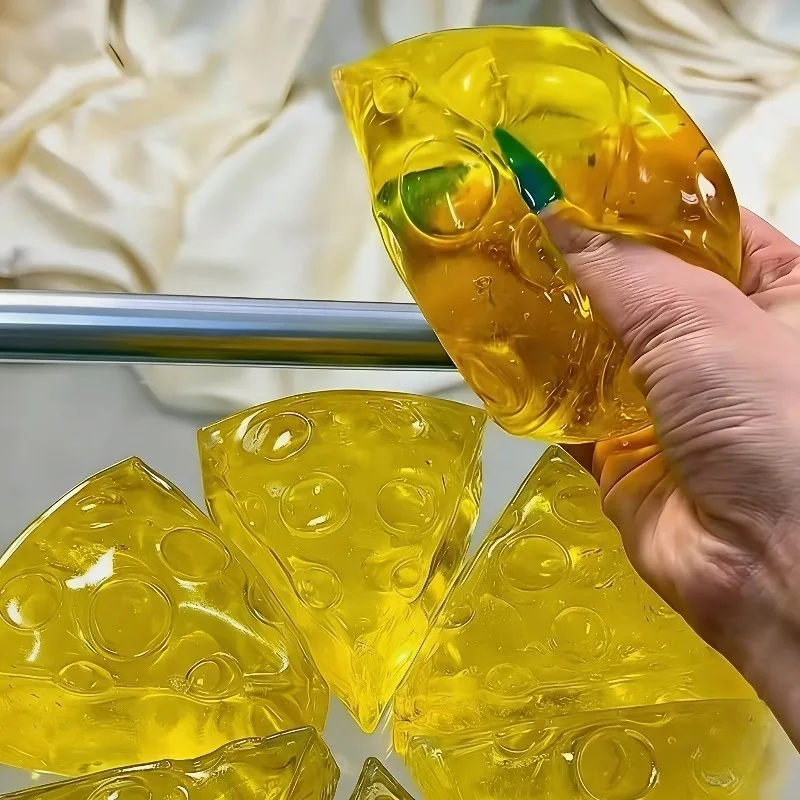 스퀴시 허니 치즈 스퀘어 피젯 토이즈 슈퍼 소프트 모찌 치즈 스퀴즈 토이 재미있는 안티 스트레스 감각 장난감 성인용 선물
