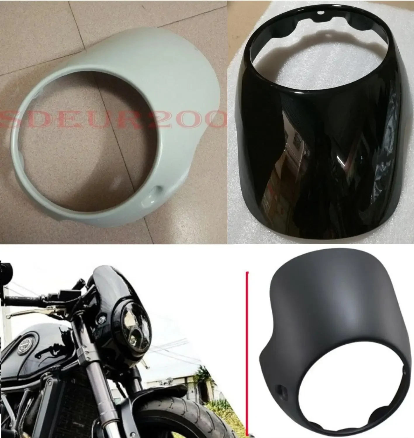 

Front Headlight Fairing Cowl for Triumph BONNEVILLE T100 T120 SE Thruxton 900 Scrambler 2001-2024 01-24 / Benelli Leoncino 500