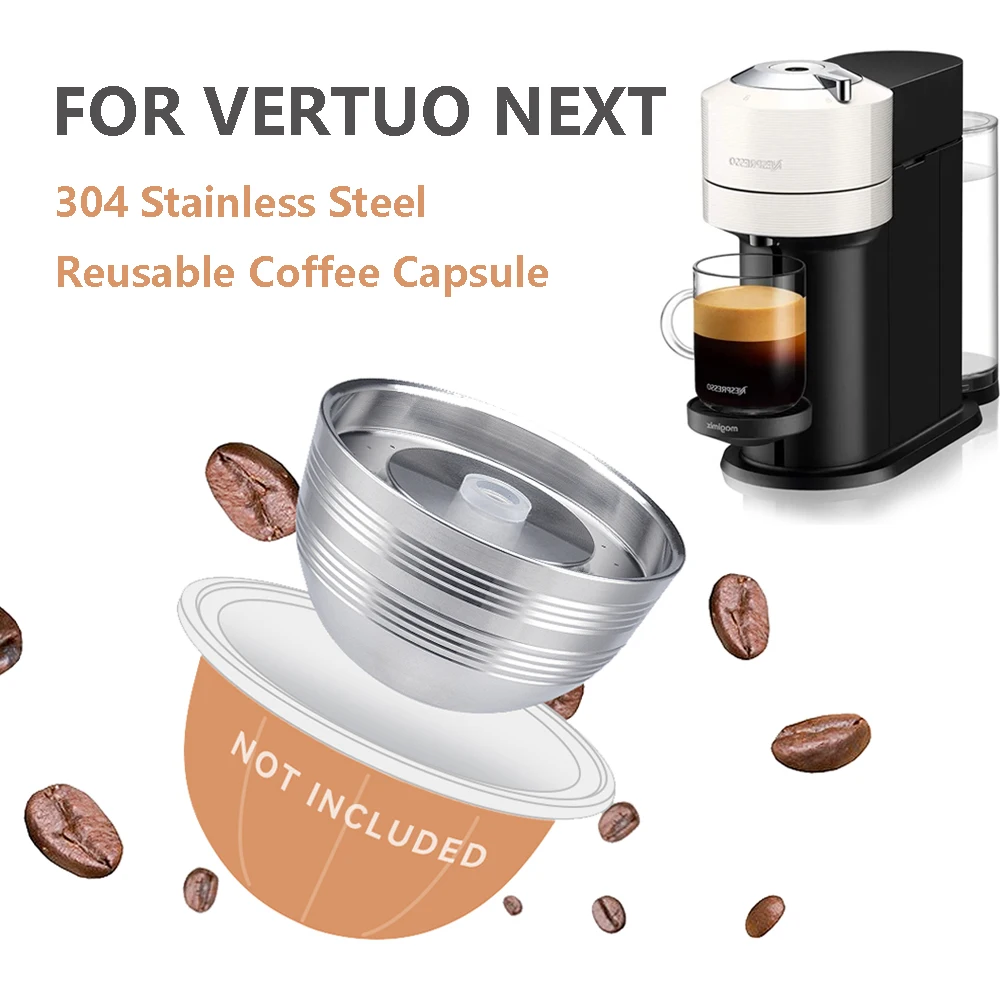 Capsules réutilisables en acier inoxydable pour Nespresso Vertuo Next, filtre à café