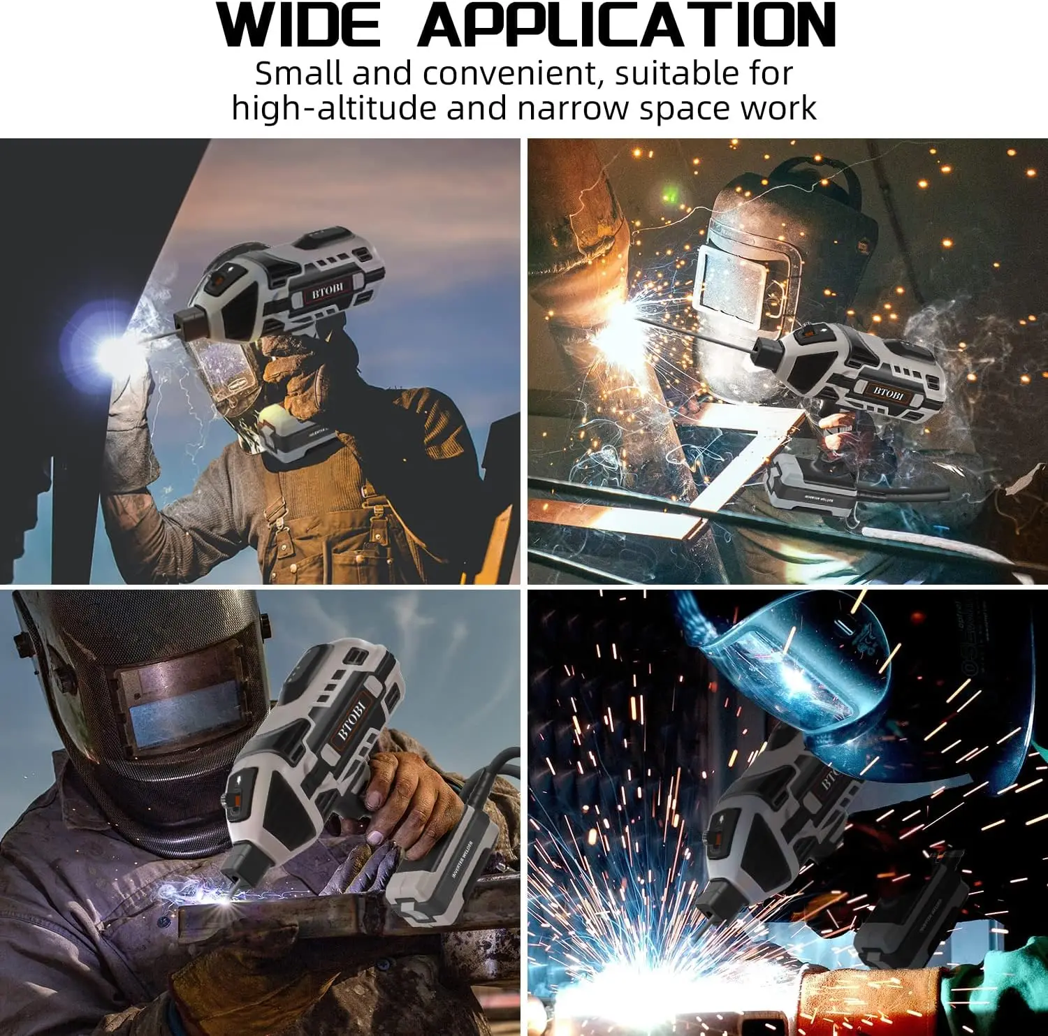 Welding Machine Portable ARC Welder Machine Gun IGBT Standing Handheld Welding 6 variable current adjustment