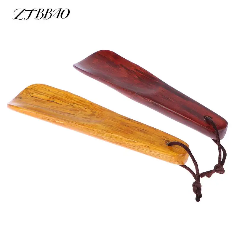 

1Pcs 15.5cm Solid Wood Handle Wooden Shoe Horn Puller Shoehorn Portable Craft Long Handle Shoe Lifter Shoes Accessories
