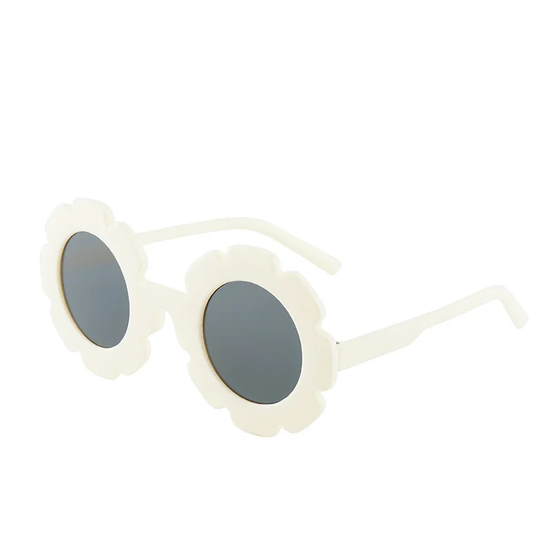 New Tire Flower Round Frame Sun Glasses Cute Decorative Girls Boys Children Kids Outdoor Sun Protection Eyeglasses children sunglasses kids glasses frame