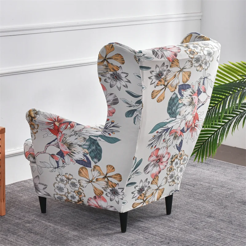 Floral Wing Chair Cover 43 Chair And Sofa Covers