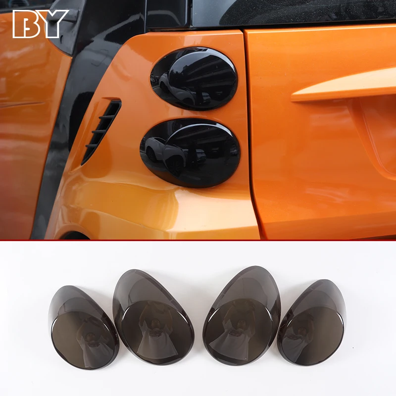 

ABS Car Tail Light Decorative Cover For Benz Smart 451 Fortwo 2009-2015 Brake Light Indicator Light Protective Cover Accessories