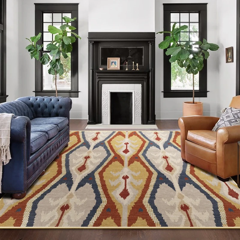 Living Room Carpet Bohemian Retro Exotic Ethnic Style Coffee Table Floor Mat Corridor Sofa Bedroom Bedside Rug Ковер 양탄자 Tapete
