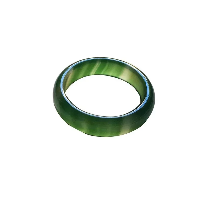 1pc New Fashion Top Quality Healing  Natural Stone High Ice Jade Ring for Women's Fashion Ring Fashion Jewelry Couple Gift