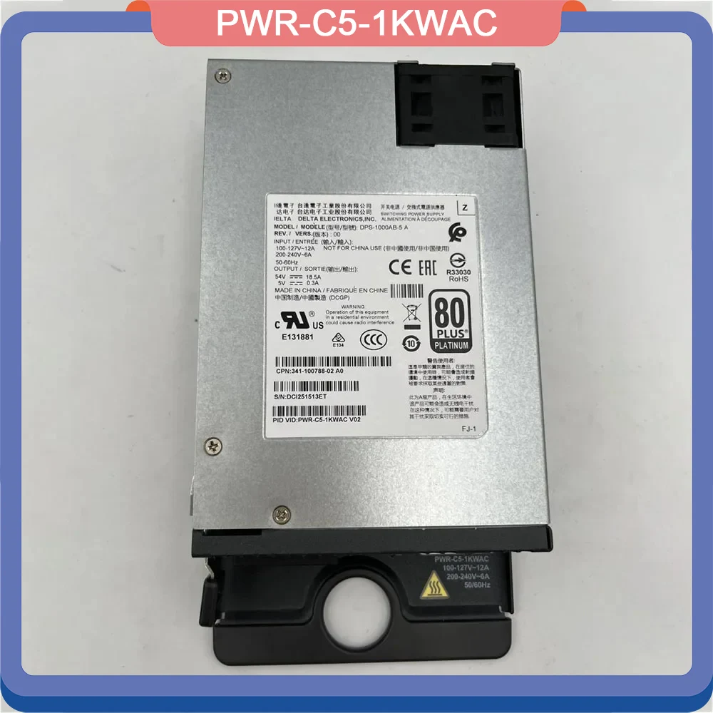1000W PWR C5 1KWAC For CISCO Power Module 341 100788 01 for C9200 Switch