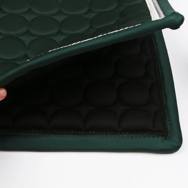 High Quality Horse Riding Products Matching Saddle Pads Set Hunter Green Equestrian Equine Saddle Clothes Ear Bonnet Polo Wraps
