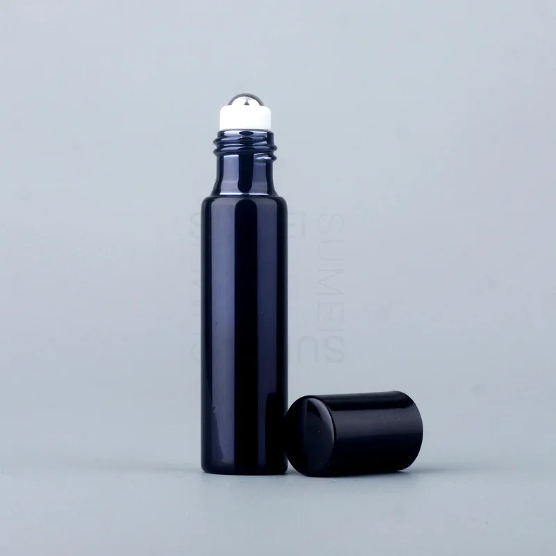 10ml Electroplated Golden Essential Oil Roll On Bottle Mini Refillable Bottle Travel Portable Perfume Containers Skin Care Tool