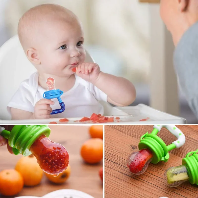 Baby Fruit Feeder Fresh Food Feeder Teething Toy Silicone Bag Food Grade Silicone Suitable for Babies