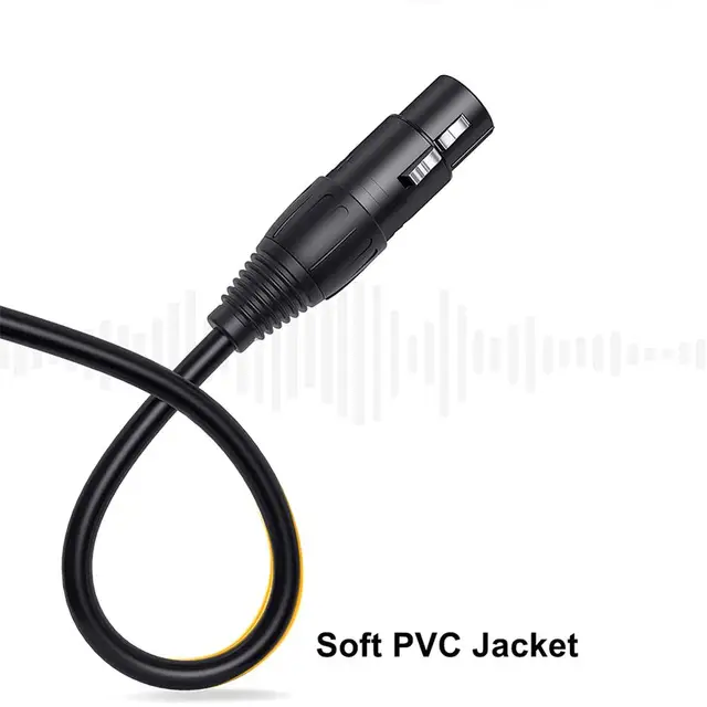 8 Pack 3-Pin DMX Cables (3.2ft / 1m) - XLR Male To Female, Metal Connectors For Stage & DJ Lighting