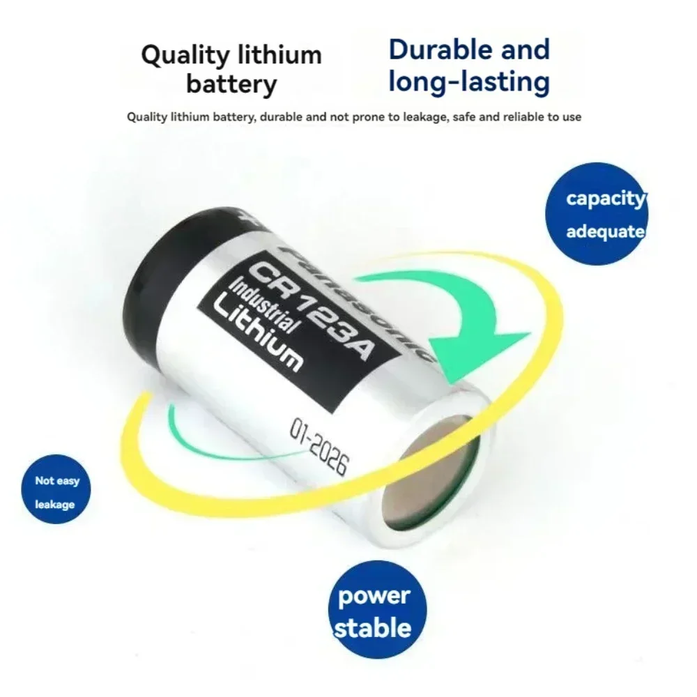 Panasonic CR123A 3V lithium battery for water meter smoke alarm Arlo camera instrument CR17345 DL123A EL123 rechargeable battery battery replacement