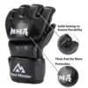 Half Finger Boxing Gloves PU Leather MMA Fighting Kick Boxing Gloves Karate Muay Thai Training Workout Gloves Men 3