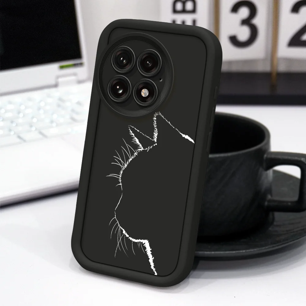 Elegant Cat Silhouette Staircase Soft Phone Case