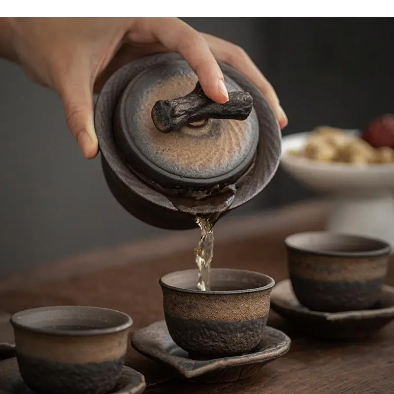 

Stoneware Teapot Tea Tureen Handmade Ceramics Tureen Tea Making Equipment Kung Fu Tea Set Tea Supplies Teaware Filter Teapot