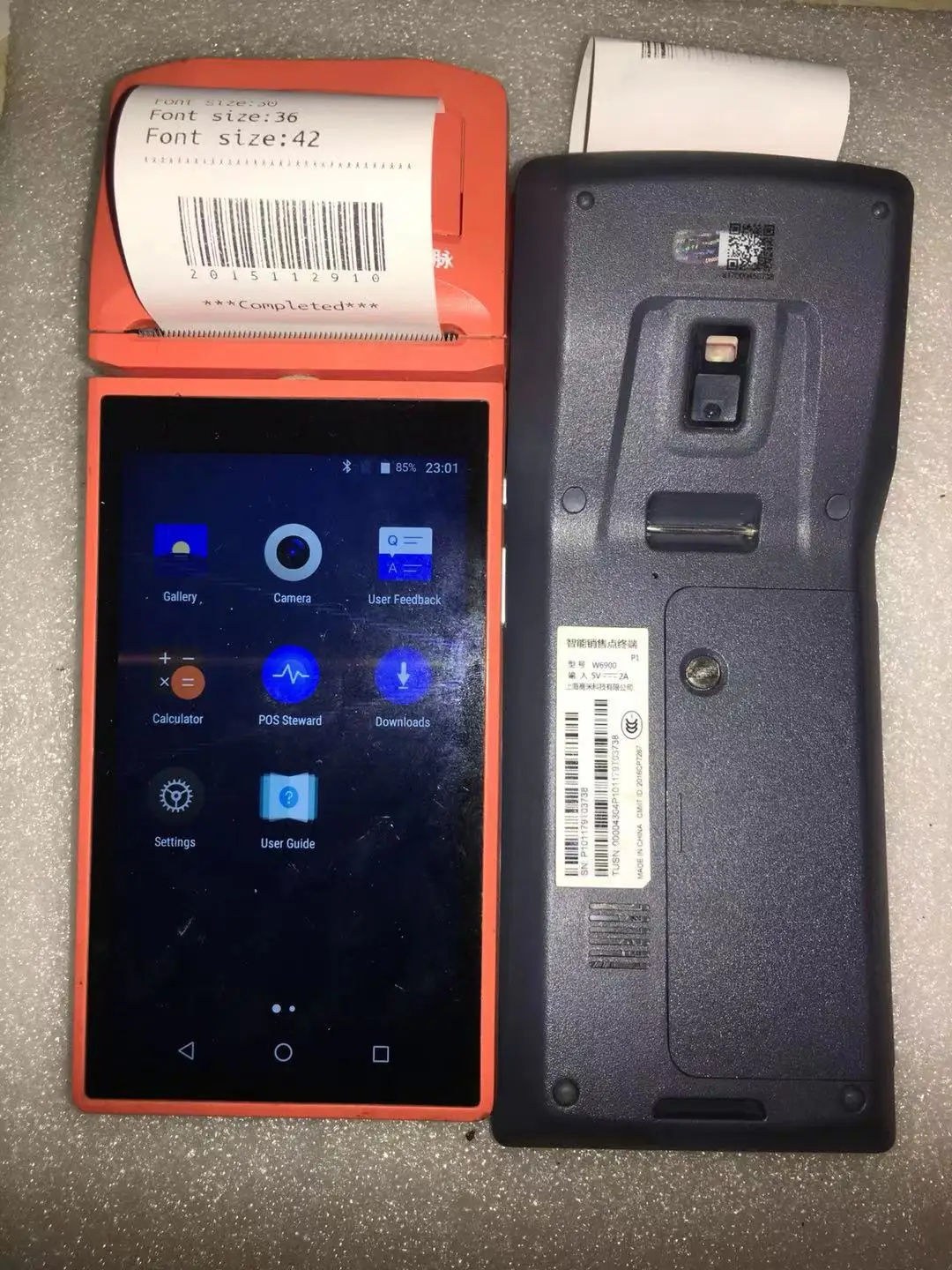 Usato Modificato P1 Con Sistemi V1S Terminale Pos Finanziario Portatile Con Stampante Da 58Mm Versione Aperta Da 1 + 8 Ram