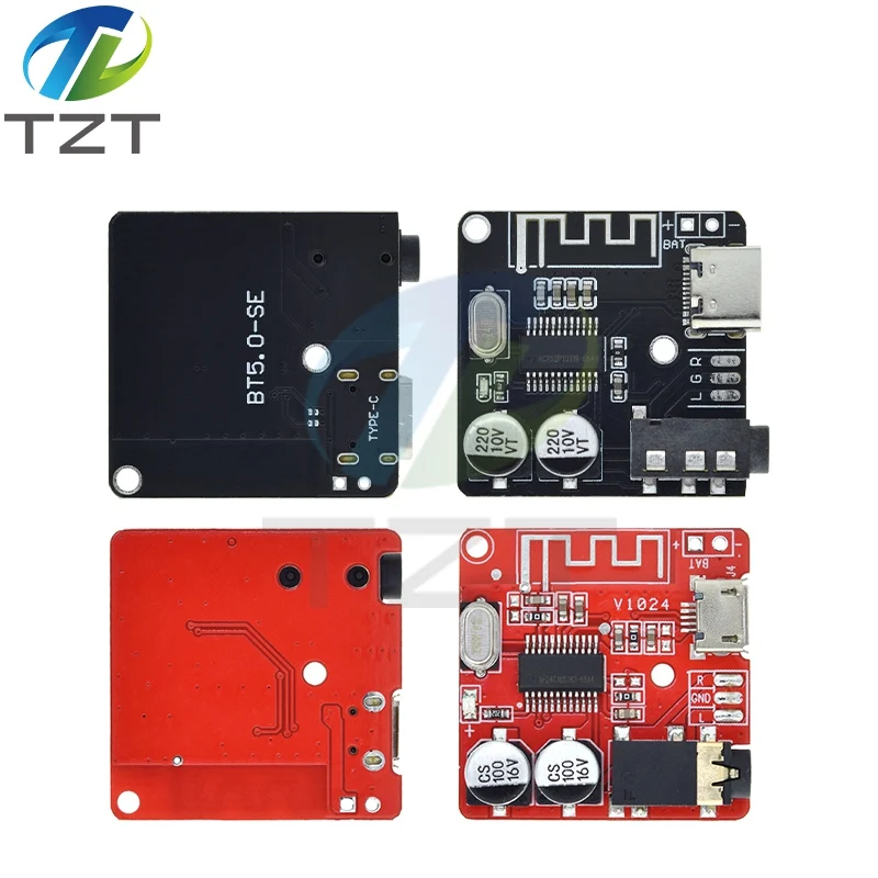 1/5PCS DIYTZT DIY Bluetooth Audio Receiver Board Bluetooth 5,0 MP3 Auto Audio Board Stereo Musik Modul 3,7-5V