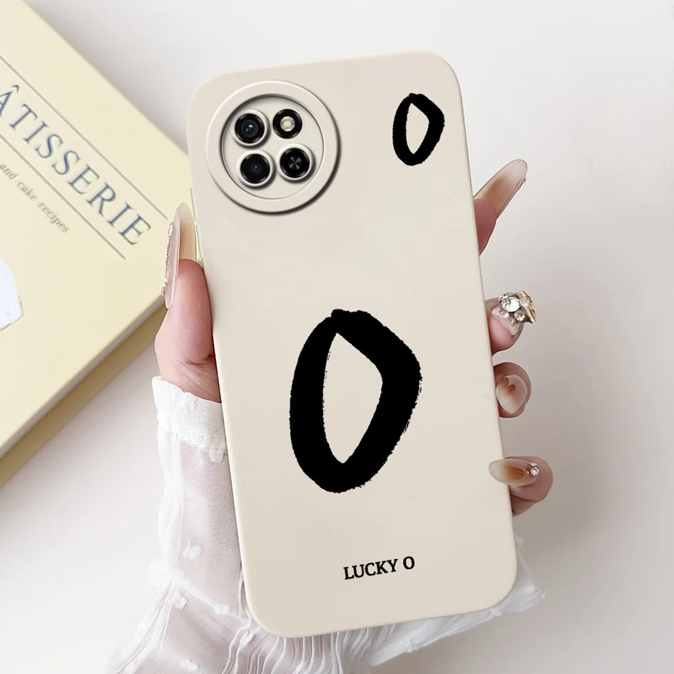 Fashionable A-Z Letter Soft Silicone Lens Protective Phone Case Cover