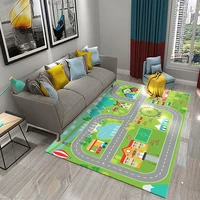 Kids Road Traffic Carpet Cartoon Car Toys Rug for Boys Girls City Life Educational Rugs MultiColor Baby Bedroom Nursery Play Mat 4