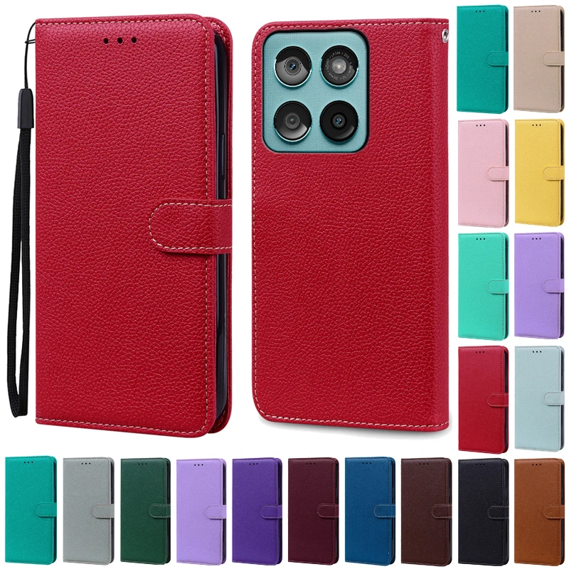 Luxurious Leather Wallet Flip Cover for Motorola Edge 60 Fusion - Stylish Stand Book Design