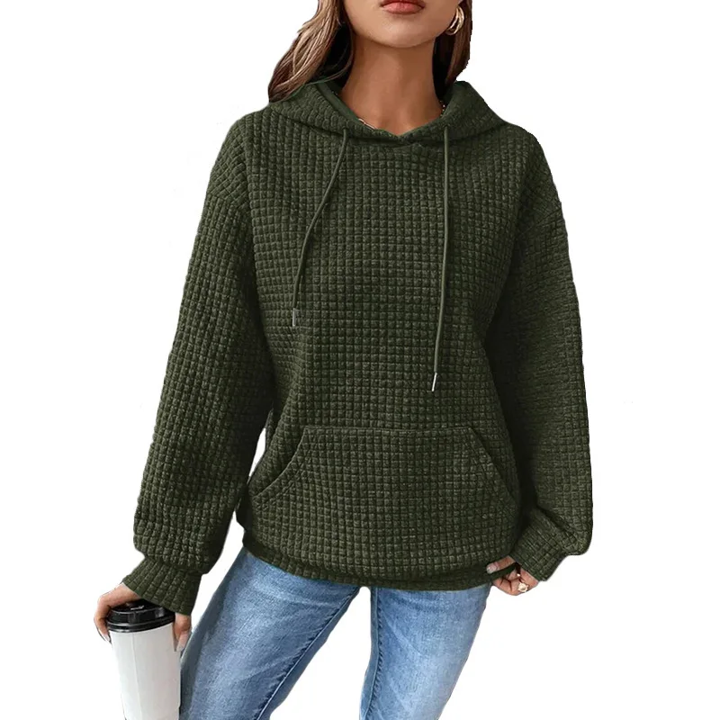 Autumn Winter Elegant Fashion Harajuku Sweatshirts Women All Match Tops Loose Casual Female Clothes Solid Long Sleeve Hoodies