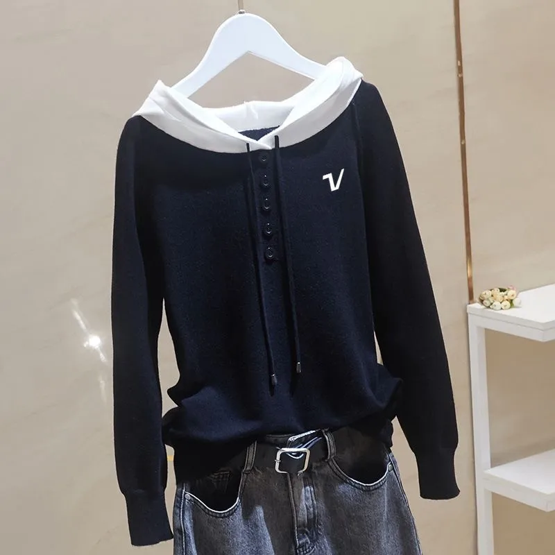 골프용품 Luxury Brand Golf Knit Women Golf Wear Autumn New Sweater Fashion Hooded Cultivate Oneself Top Women Clothes