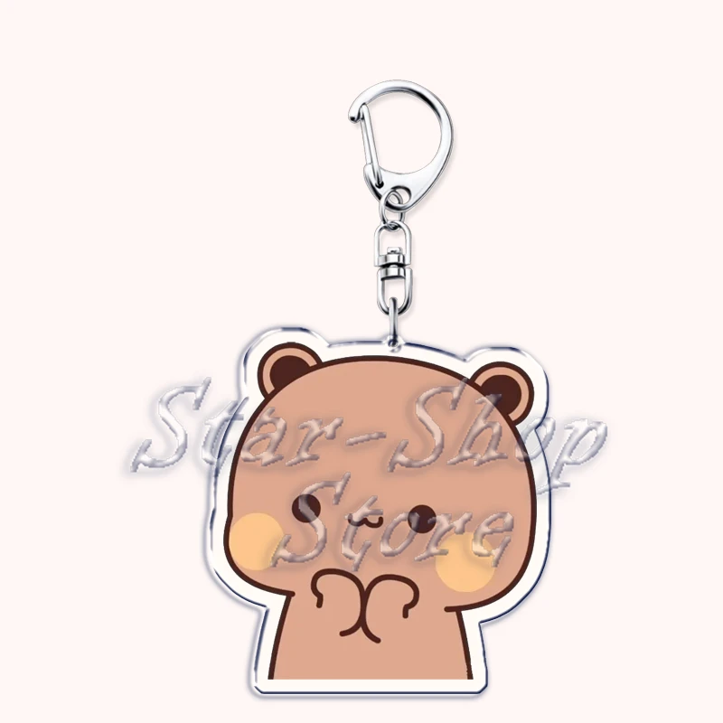 Schöne Bubu Dudu Rose Liebe Schlüsselanhänger Paar Bär Panda Schlüsselanhänger für Zubehör Tasche Anhänger Schlüsselanhänger Schmuck Fans Liebhaber Geschenke – Detail 7