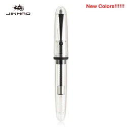 Luxury Ivory Resin Fountain Pen with Large Converter and Elegant Design - M(Approx 0.7mm) (Black Transparent )