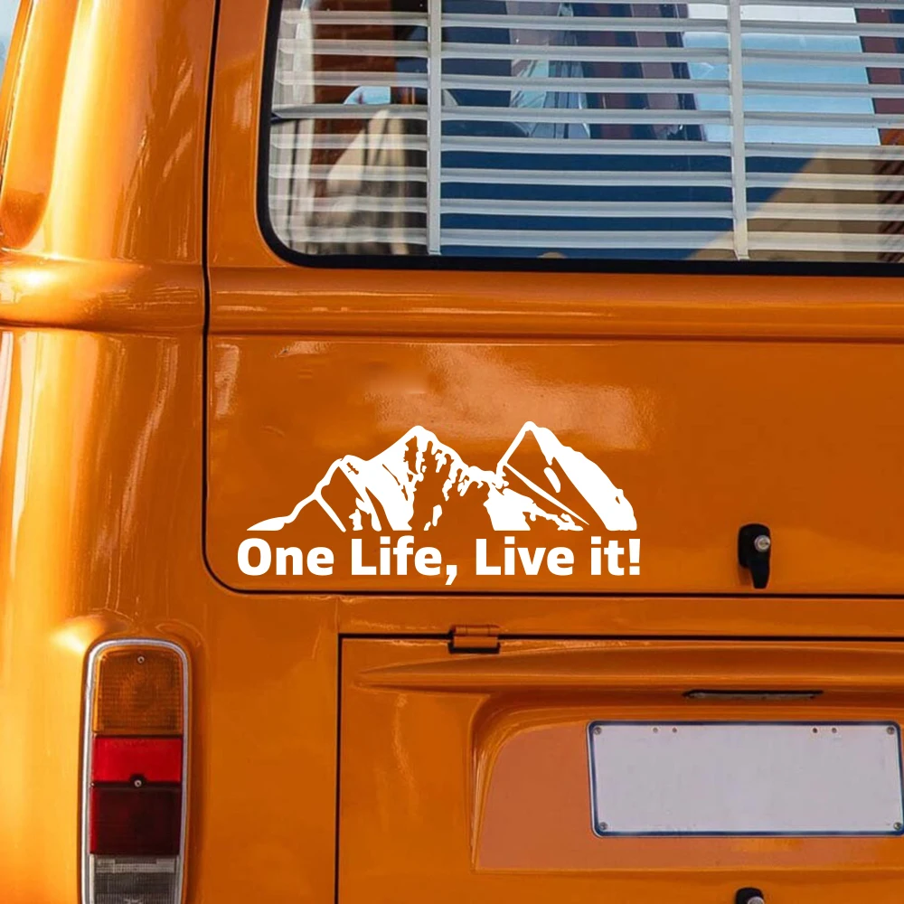 Sandfren Auto Aufkleber One Life Live It | 30x10cm | Reflektierend | Outdoor Abenteuer