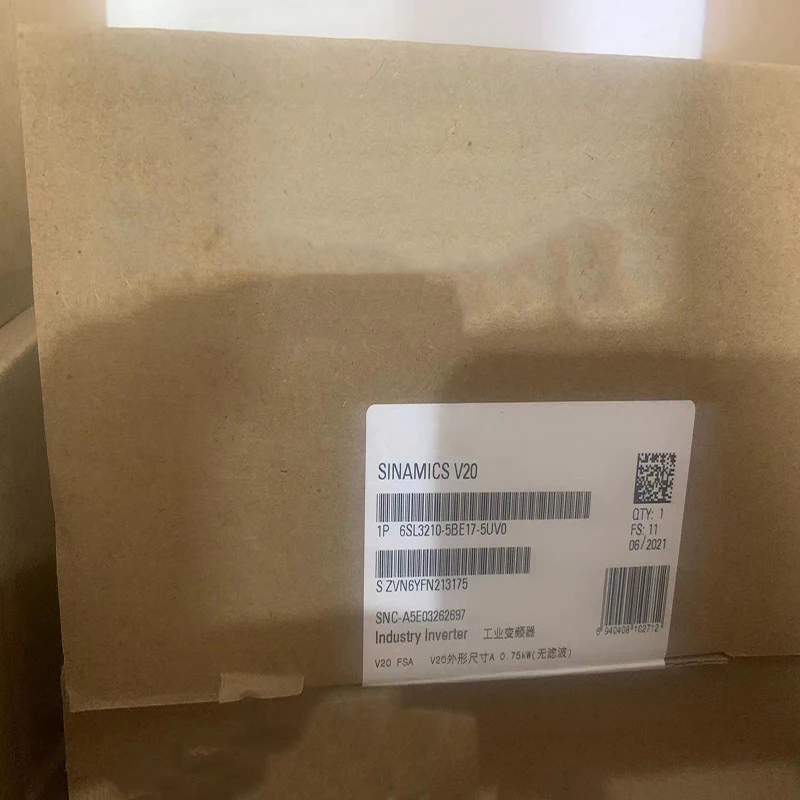 

Новый оригинальный инвертор 6SL3210-5BE15-5UV0 V20 0,55 кВт 380-480