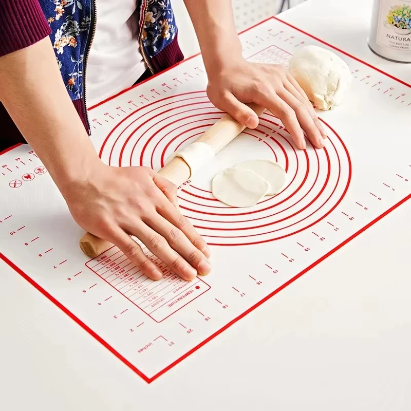 Silicone Baking Mat Kneading Pad Dough Mat Pizza Cake Dough Maker Kitchen Cooking Grill Non-Stick Gadgets Bakeware Pastry
