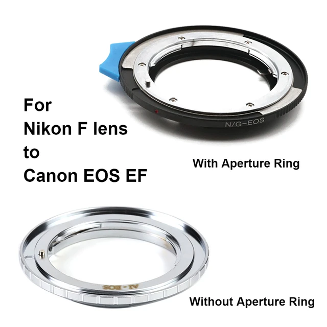 N/G-EOS Len Adapter Ring w/Aperture Ring for Nikon AI AI-S Lens to Canon  EOS EF | eBay