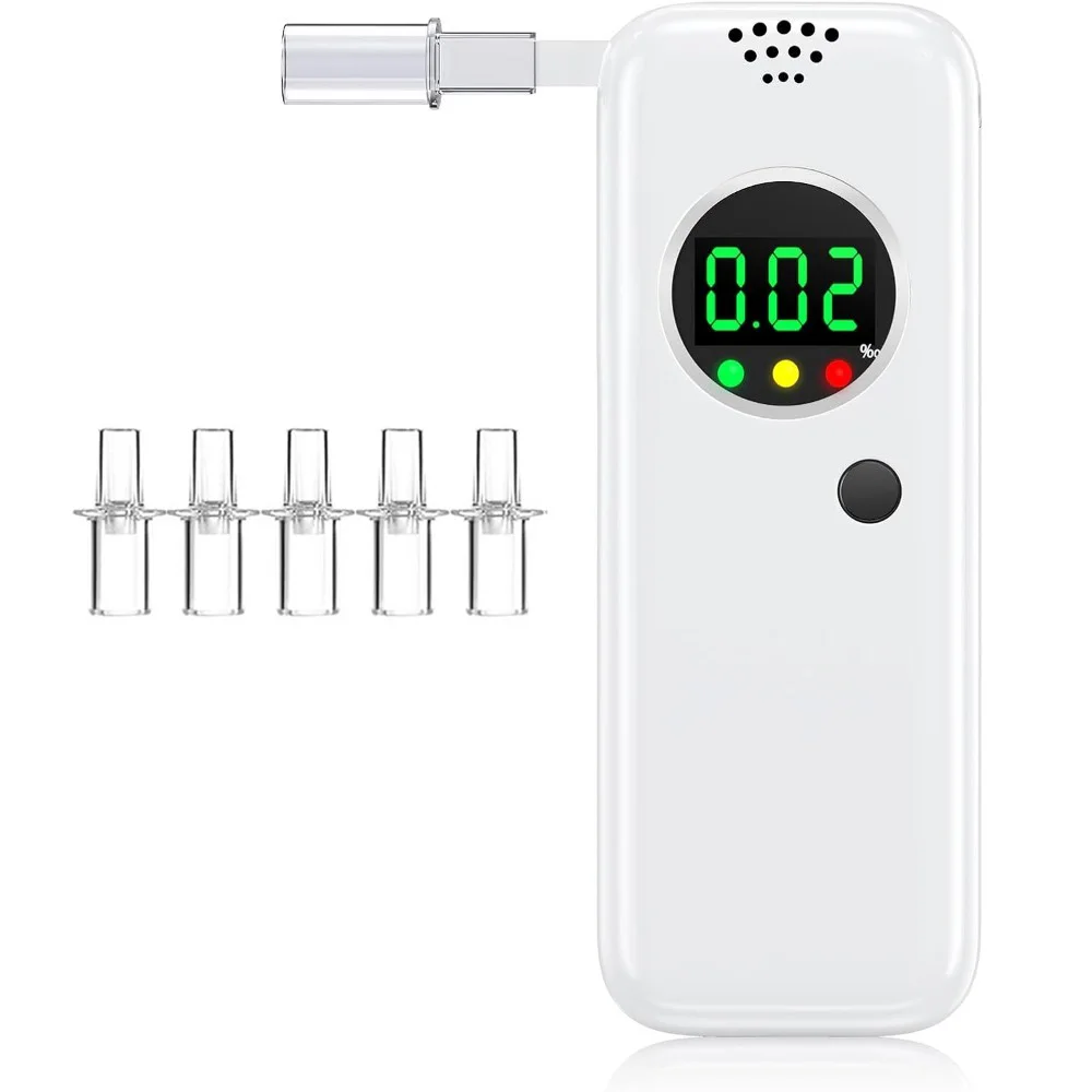 LCD Screen Alcohol Tester Digital Alcohol Detector Breath Tester Breathalyzer Police Alcotest Handheld