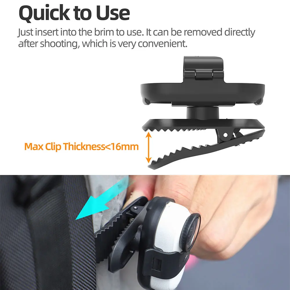 20/1PCS 360° Rotatable Backpack Clip Holder For Insta360 GO 3/3S Camera Mount Clamp Quick Release Hat Clips Cameras Accessories