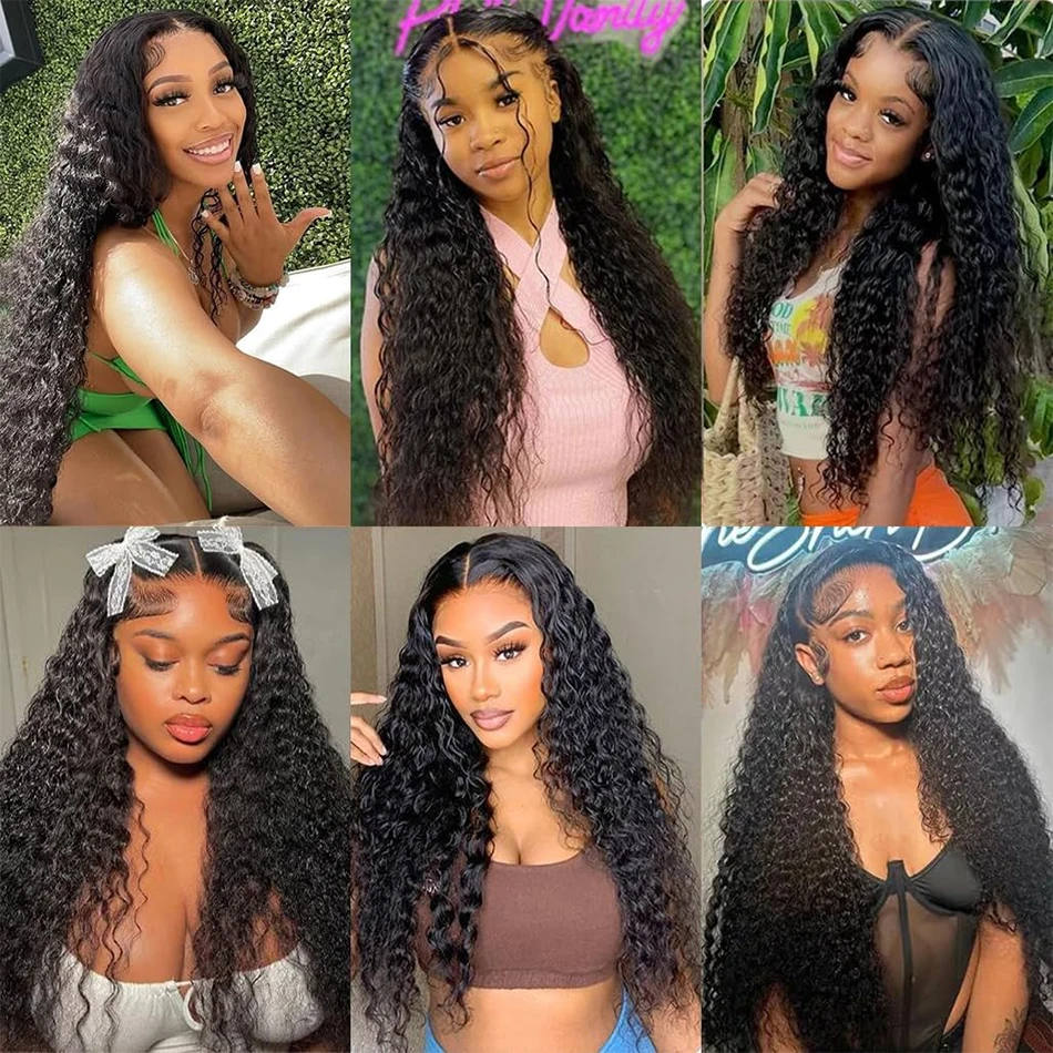 Water Wave Human Hair Bundles Deal 12A Unprocessed Virgin Deep Curly Weave Raw Human Hair Extensions Tissage For Women 100g/pc