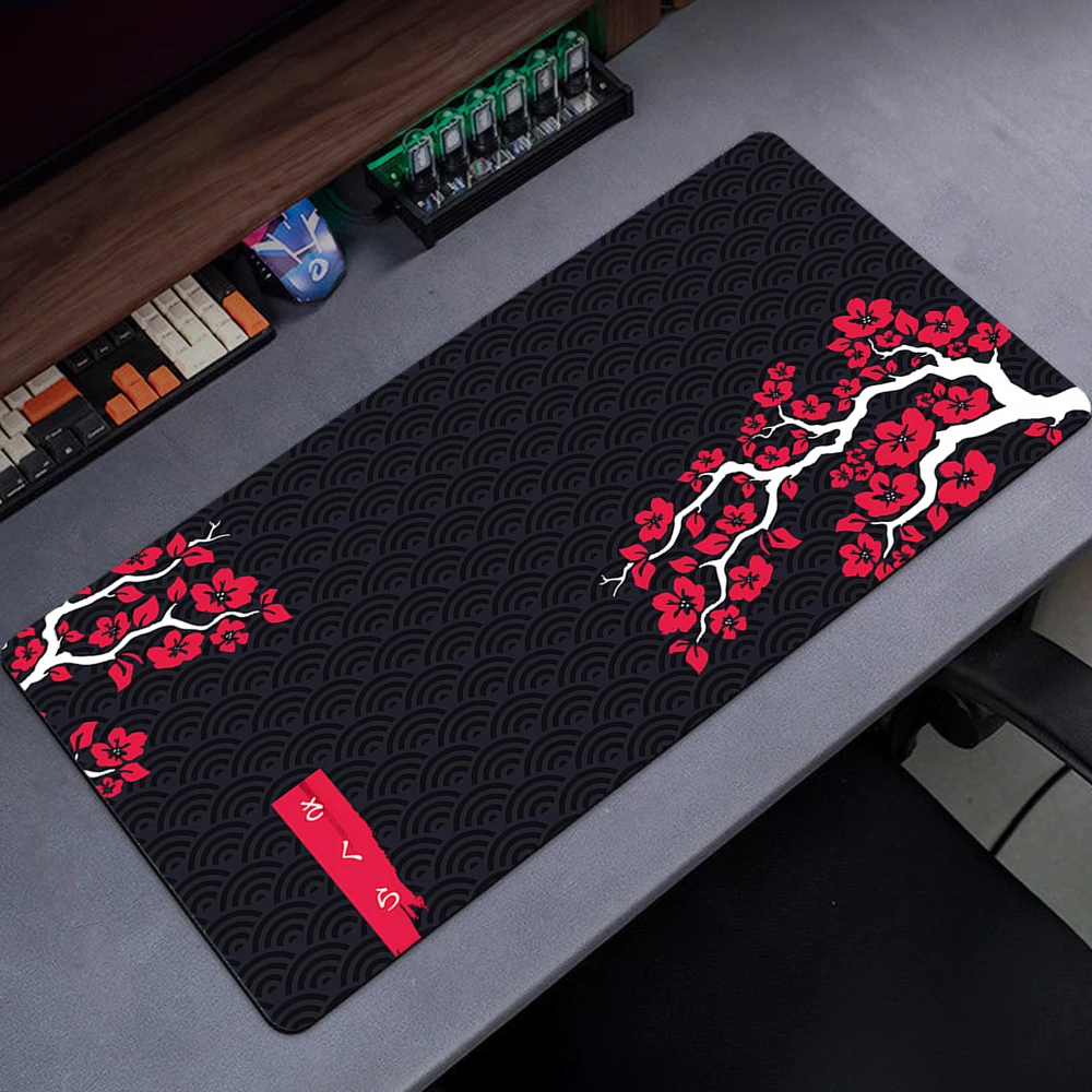 Japonês Cherry Blossom Gaming Mouse Pad Gamer Computador Mousepad Teclado Pad Acessórios