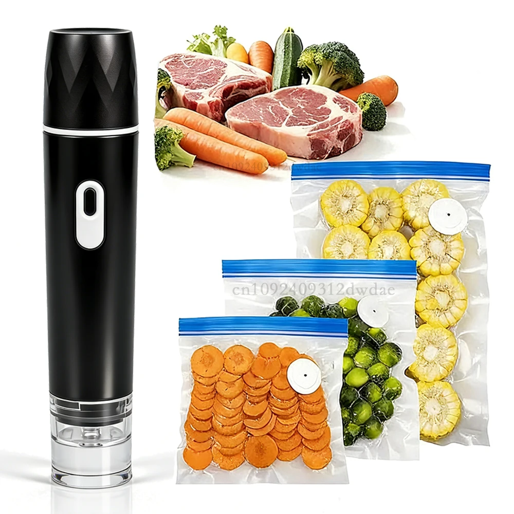 Mini Air Pump USB Handheld Vacuum Sealer Pump 60Kpa Dry/wet Food Sealing Pump Portable Households Air Vacuum Sealing 1