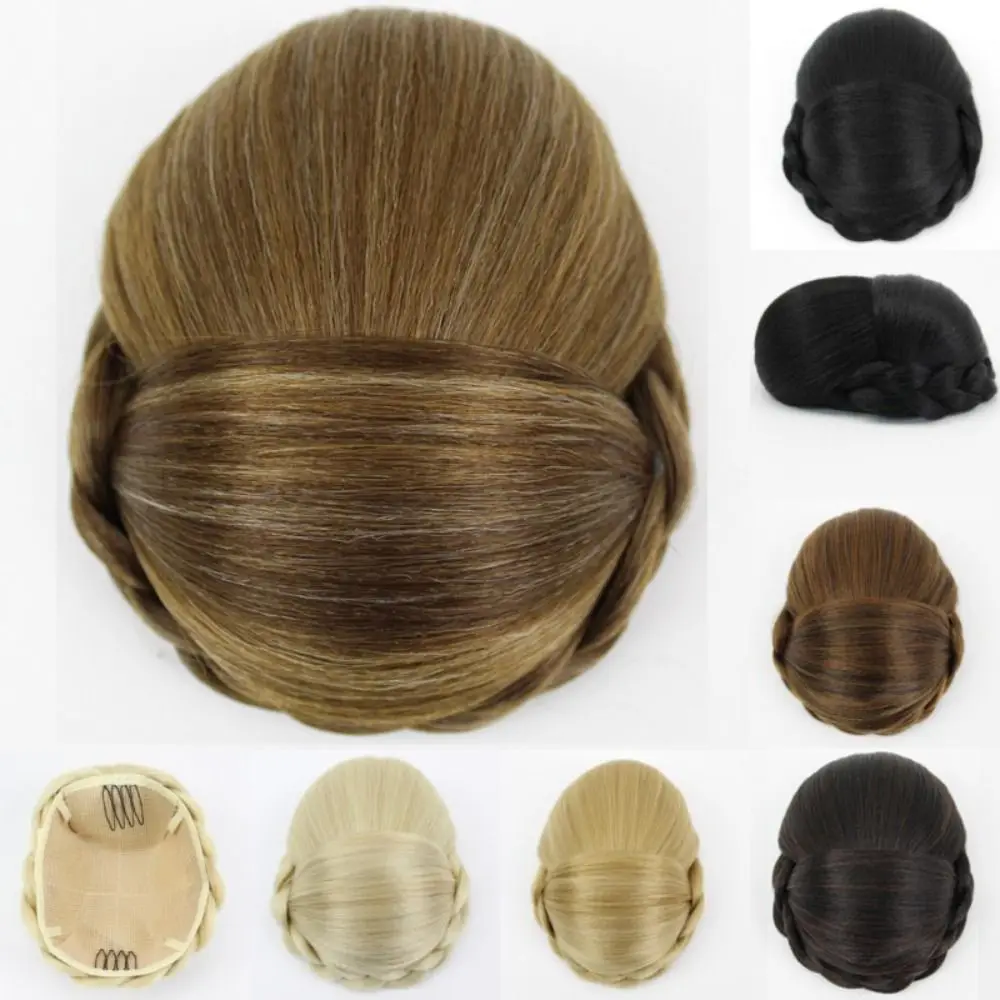 

Straight Hair Accessories Synthetic Girls Heat Resistant Fiber Fake Hair Bun Hanfu Hair Chignon Braided Chignon Bride Hairpiece