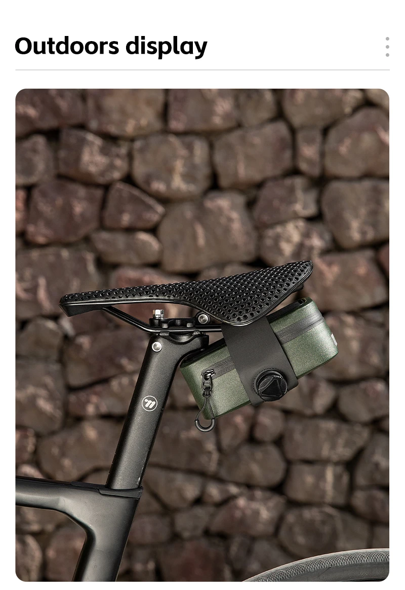 WEST BIKING Mini-Fahrradsatteltasche, leicht, klein, 0,5 l, tragbare Multifunktions-Handtasche, Fahrradtasche, Fahrradzubehör – Detail 15