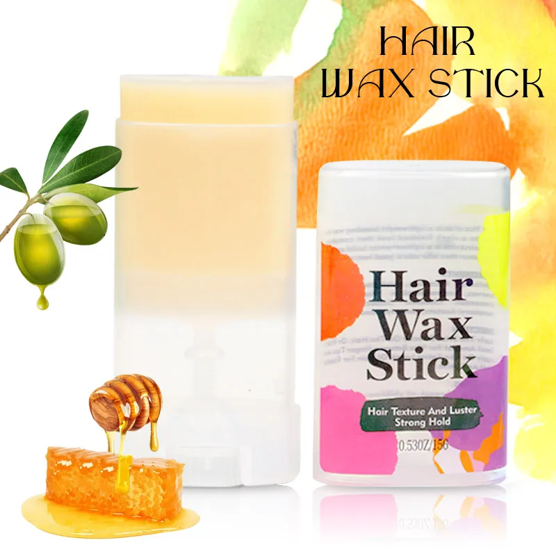 Hair Wax Stick To Lay Down Edges Hair Pomade Stick Slick Smooth Wax For Wigs Baby Hairs Fizzes Control 2Pcs