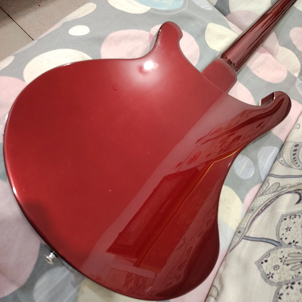 6 string Ri ckenboker Red silver powder BASS electric bass