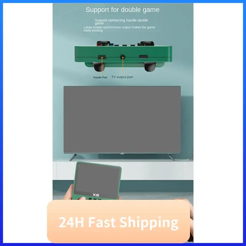 T30C New Two Person Version X6 Handheld Game Player 3.5Inch IPS Screen 11 Simulators GBA Portable Console Gifts For Kids