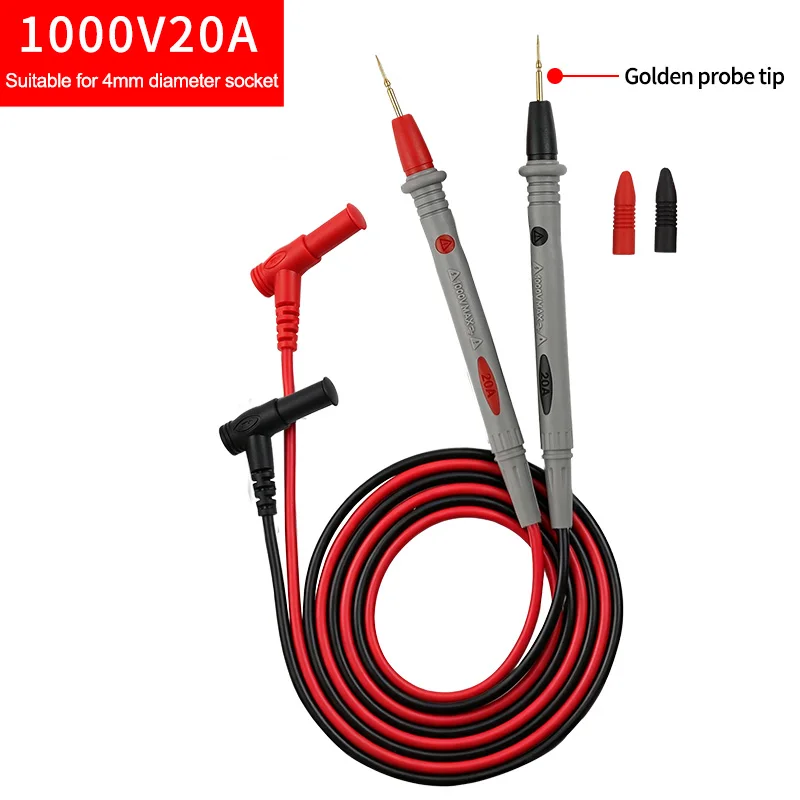 Universal Probe Test Leads with Needle Tip for Digital Multimeter - 20A Capacity