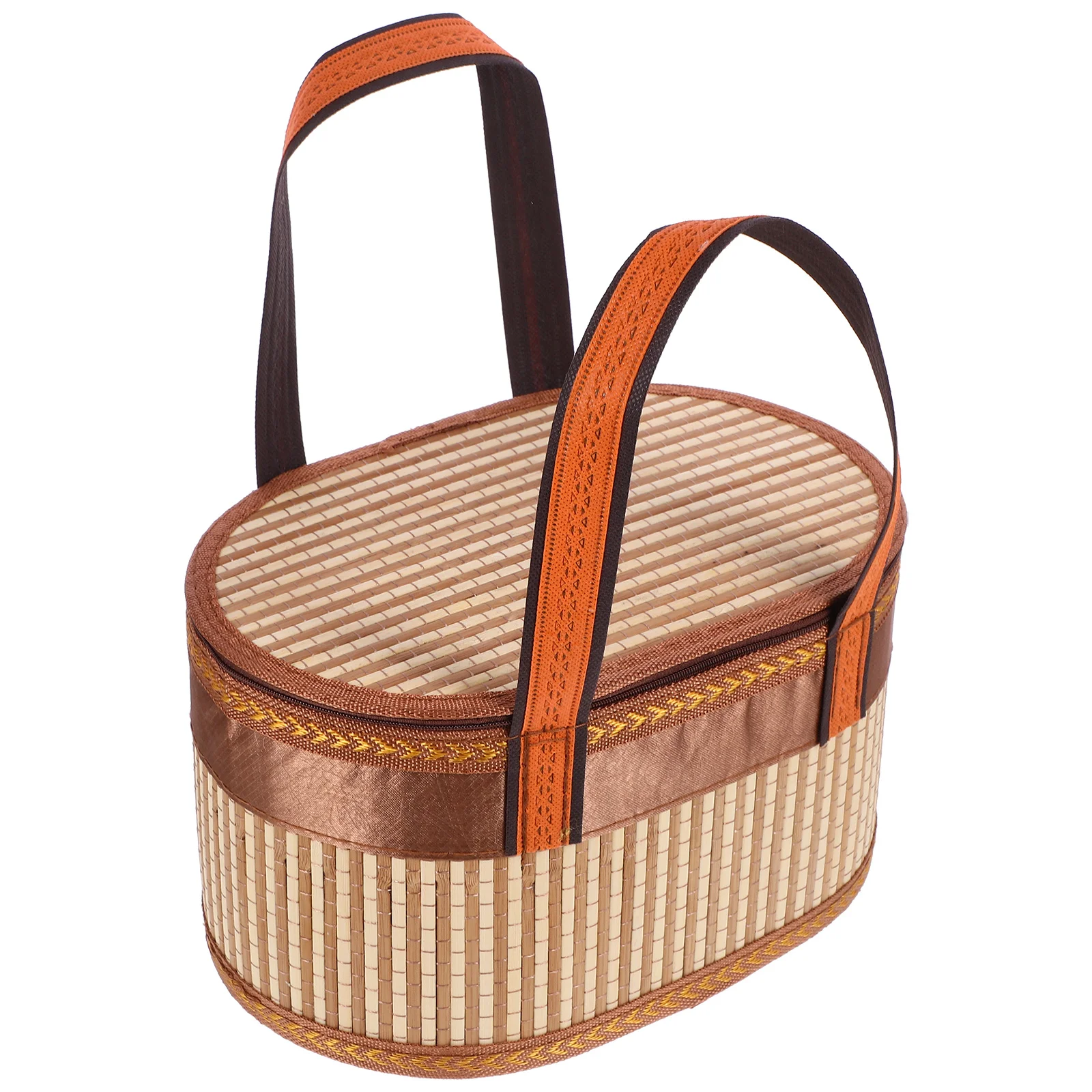 

Bamboo Hand Basket Woven Handbags Picnic Shopping Fruit Multi-function Vegetable Gift With Handle Packing