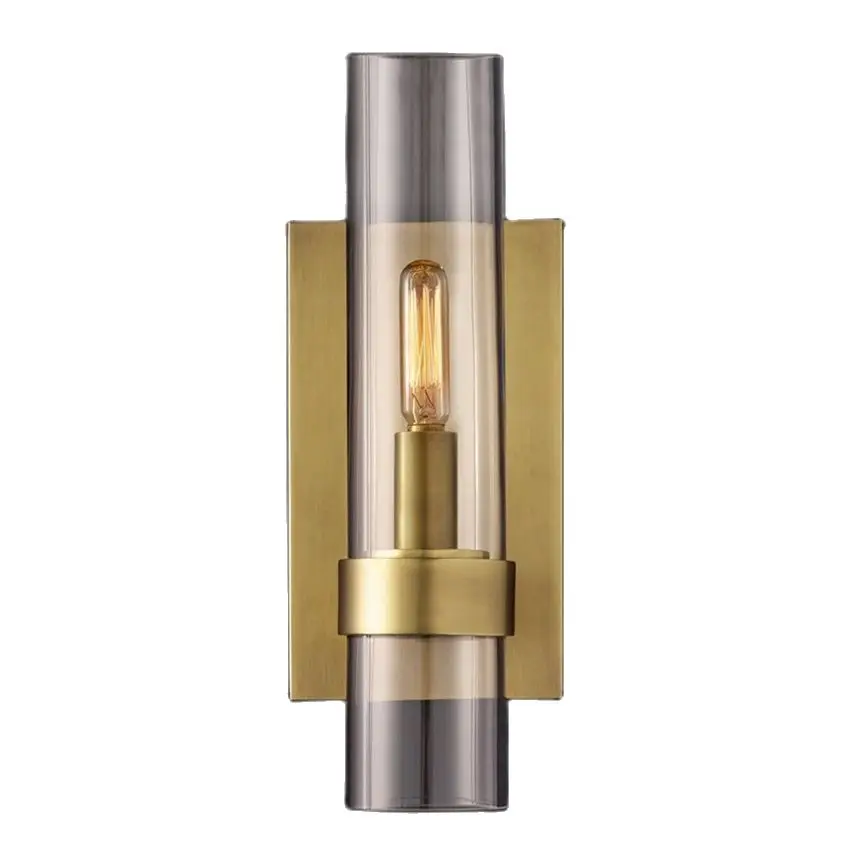 

Post modern American glass tube wall lamps bedroom bedside living room wall sconces lights bathroom mirror front lamps lighting