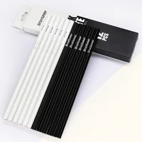 12pcs/Set Black White Color Oil Based Pencil Drawing Sketching Artist Pencils Art Learning Painting School Stationery Supplies 2