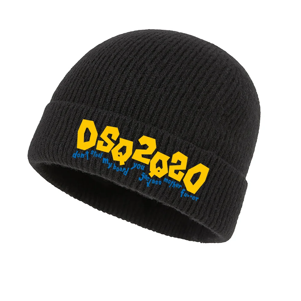 

Graffiti Letter DSQ2 ICON Autumn and Winter New Hat Men's Warm Woolen Hat Big Headband Knitted Hat Men's Fashion Brand