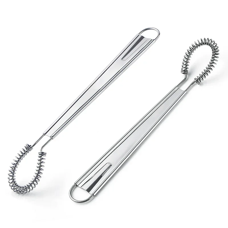 Stainless Steel Egg Beater Spring Manual Mixer Spoon Kitchen Egg Sauce Honey Cream Stirring