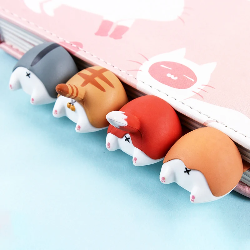 Kawaii Dog Cat Fox Butt Bookmarks Cute Animals Book Page Holder Bookmarks for Books Korean Stationery Kids Gift School Office,animal bookmark,bookmark page holder,bookmark holder,bookmarks stationery supplies