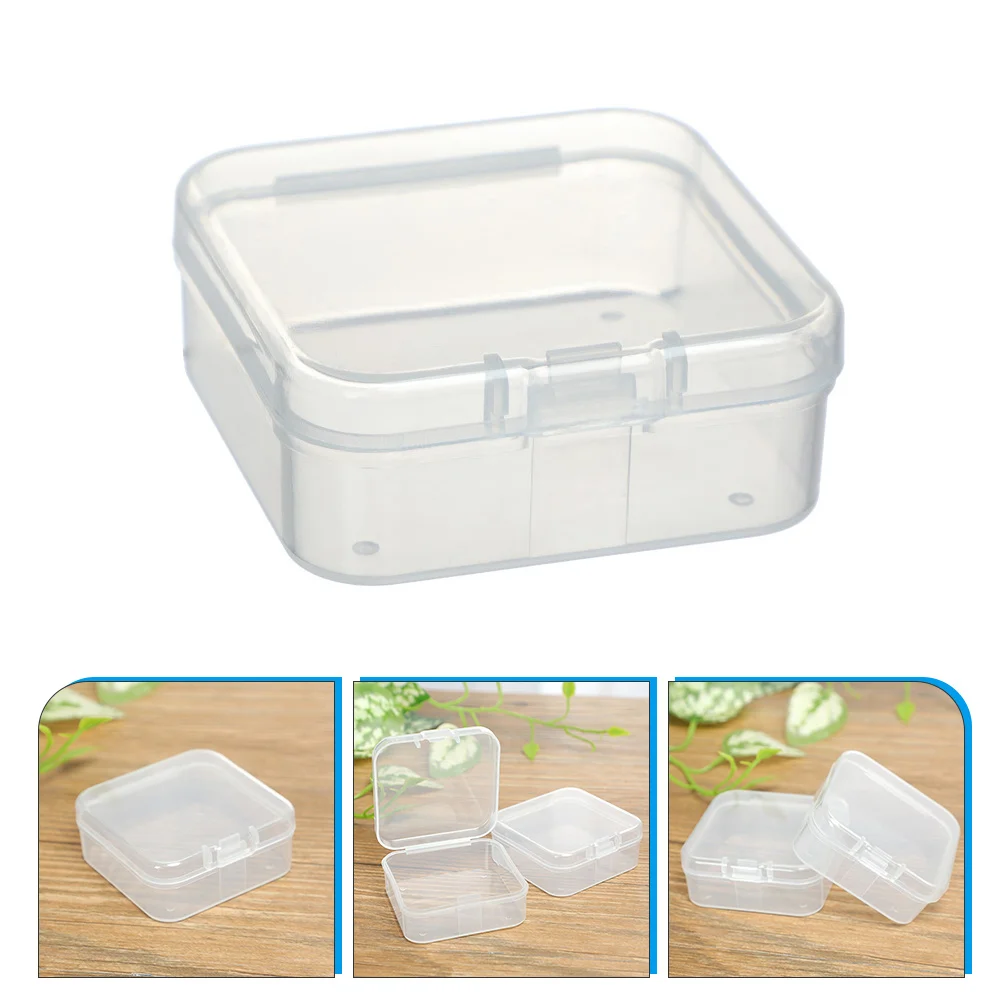 

20 Pcs Seal Small Plastic Container Clear Bead Organizer Case Containers with Lids